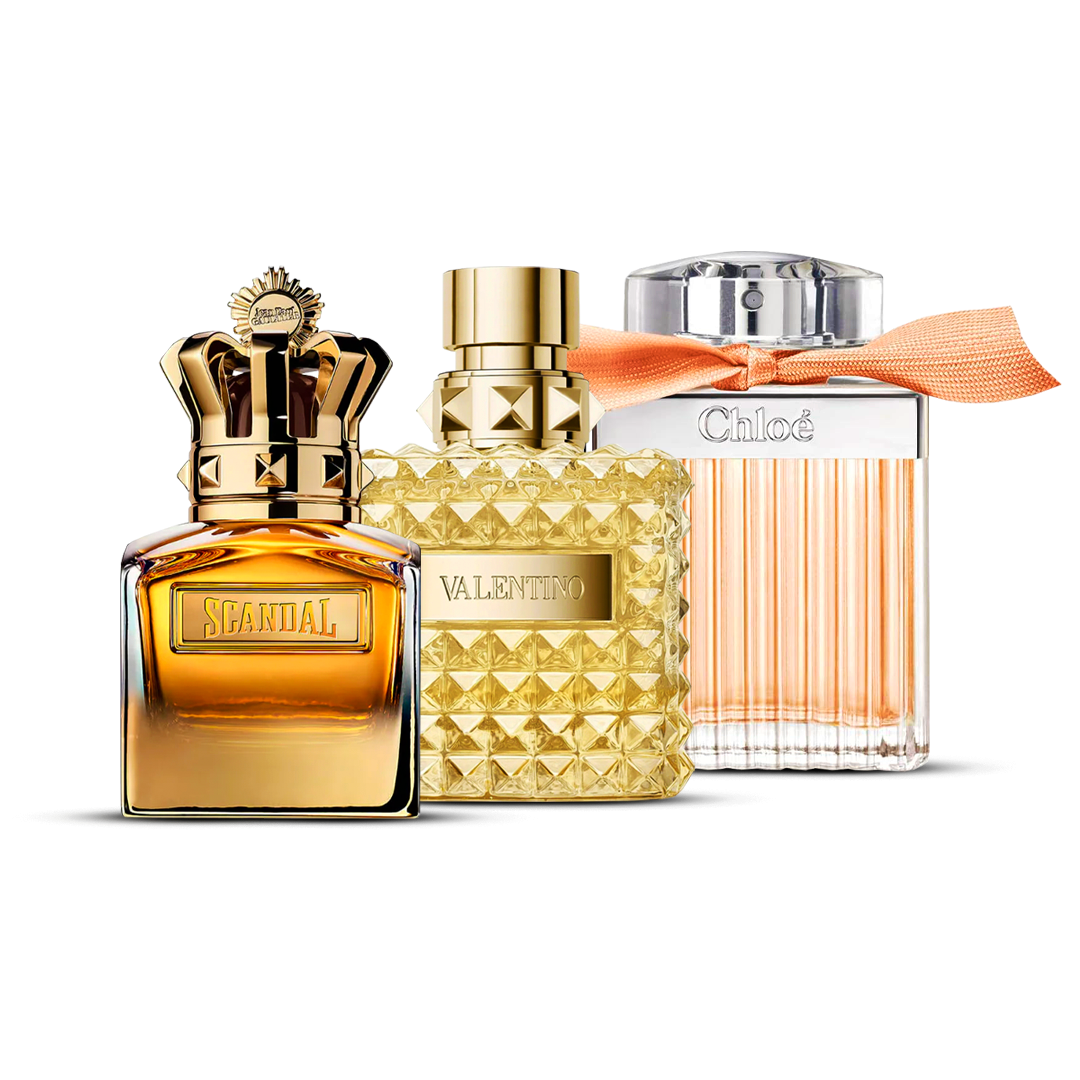 Combination of 3 women's perfumes – Scandal, Valentino Donna and Chloé [100 ml]