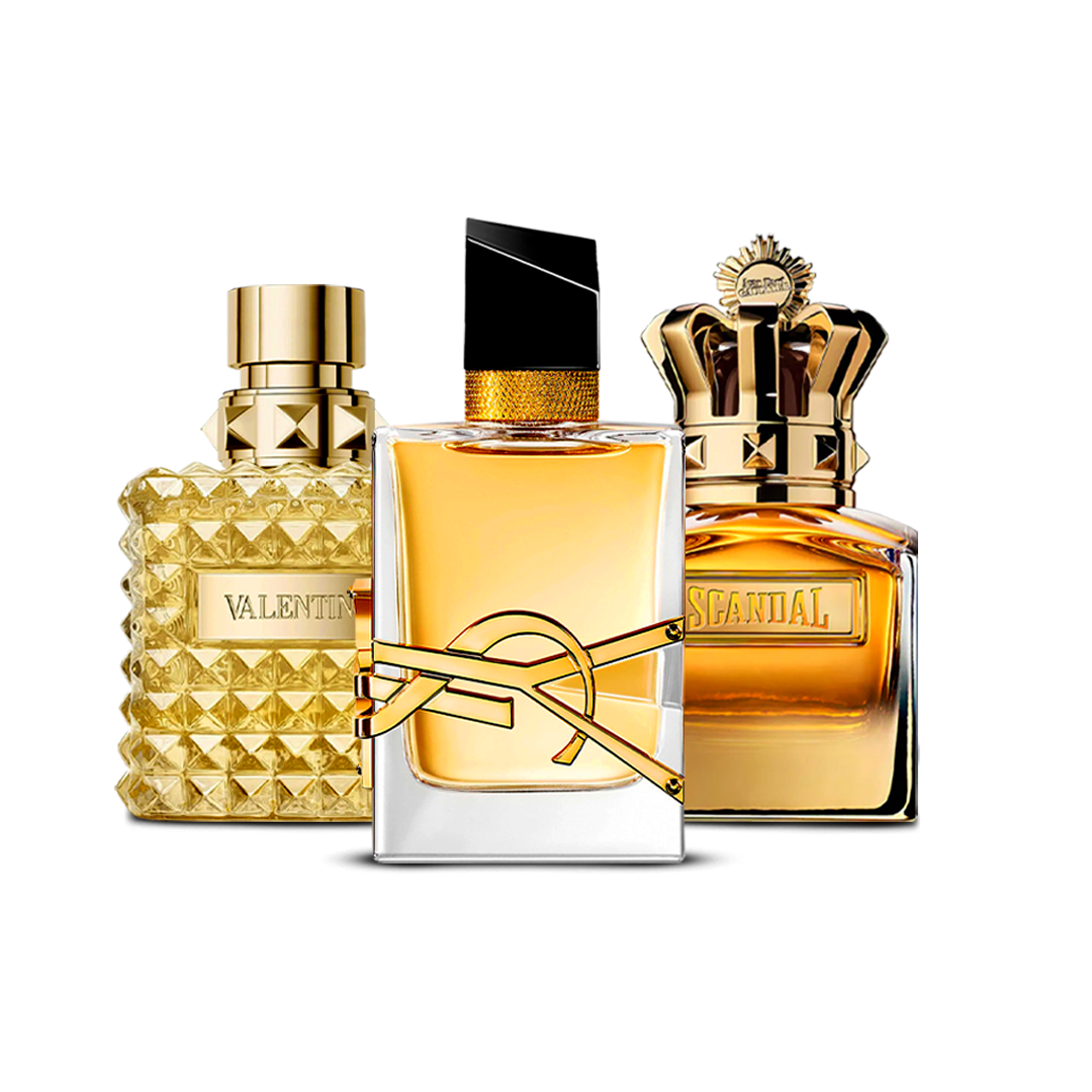 Combination of 3 women's perfumes – Valentino Uomo Yellow Dream, YSL Libre Intense and Scandal Le Parfum [100 ml]