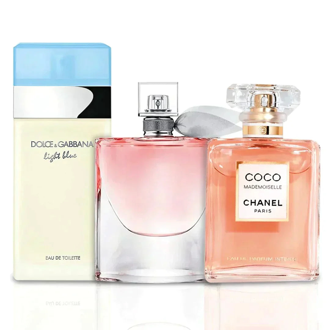 Combination of 3 women's perfumes - La Vie Est Belle, Coco Mademoiselle and Light Blue [100 ml]